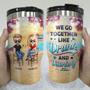 Here's To Another Year Of Bonding Over Alcohol Beach Besties - Gift For Friends - Personalized Custom Triple 3 In 1 Can Cooler