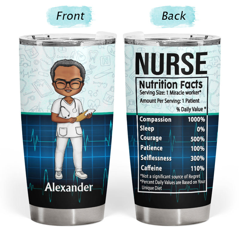 Nurse Nutrition Facts - Gift For Nurses - Personalized Custom Tumbler