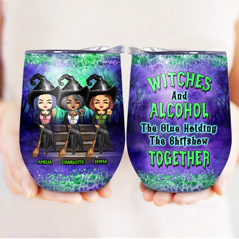 We're Not Sugar And Spice And Everything Nice Witch Best Friends - Bestie BFF Gift - Personalized Custom Wine Tumbler