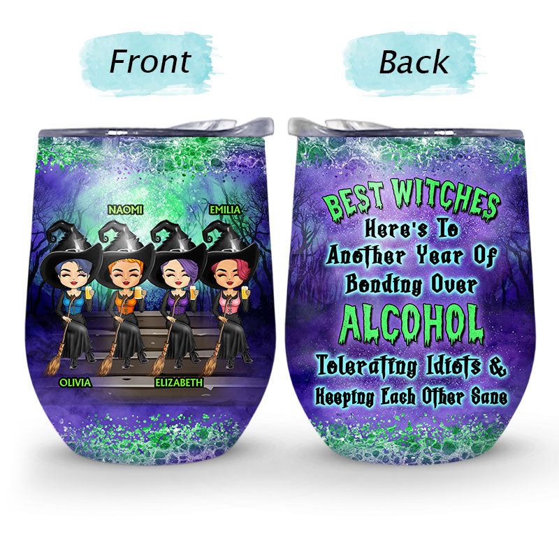 We're Not Sugar And Spice And Everything Nice Witch Best Friends - Bestie BFF Gift - Personalized Custom Wine Tumbler