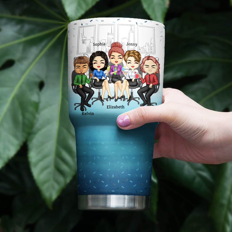 The Fun Laughter & Dislike Of The Same People We Share Made Us Friends Coworker Bestie - Gifts For Colleagues - Personalized Custom 30 Oz Tumbler