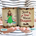 Just A Girl Who Loves Books Reading Vintage - Gift For Book Lovers - Personalized Custom White Edge-to-Edge Mug