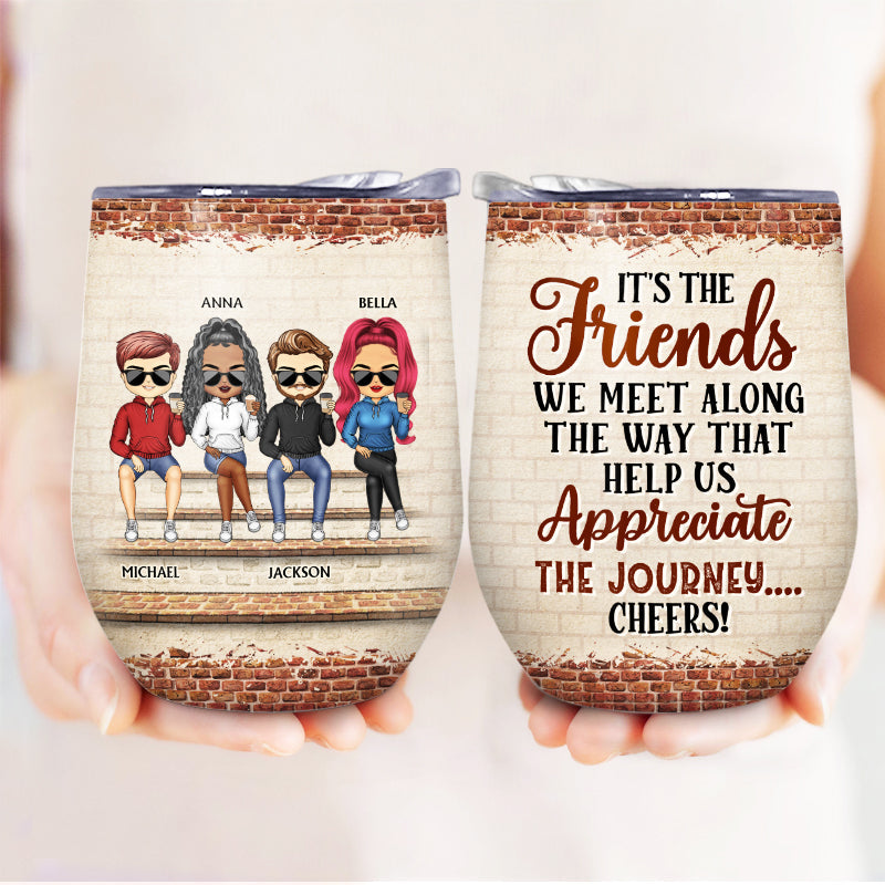 We're Not Sugar And Spice And Everything Nice We're Sage And Hood Best Friends - Bestie BFF Gift - Personalized Custom Wine Tumbler