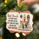 We're Not Sugar And Spice And Everything Nice We're Sage And Hood Christmas Best Friends - Bestie BFF Gift - Personalized Custom Wooden Ornament