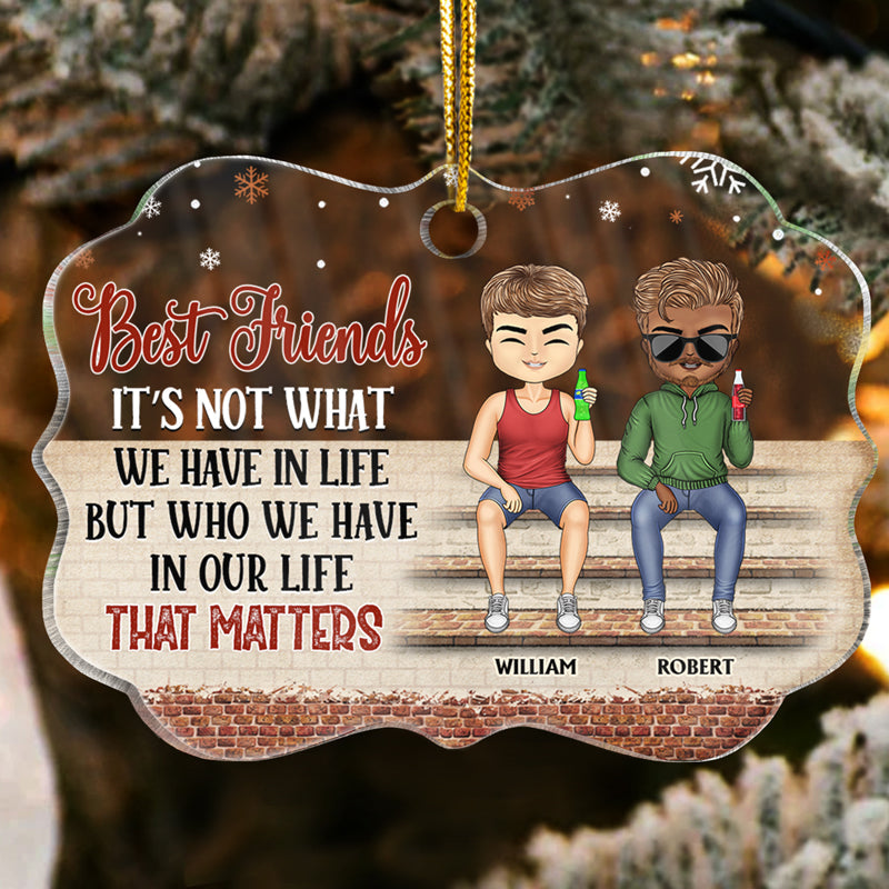 We're Not Sugar And Spice And Everything Nice We're Sage And Hood Christmas Best Friends - Bestie BFF Gift - Personalized Custom Medallion Acrylic Ornament