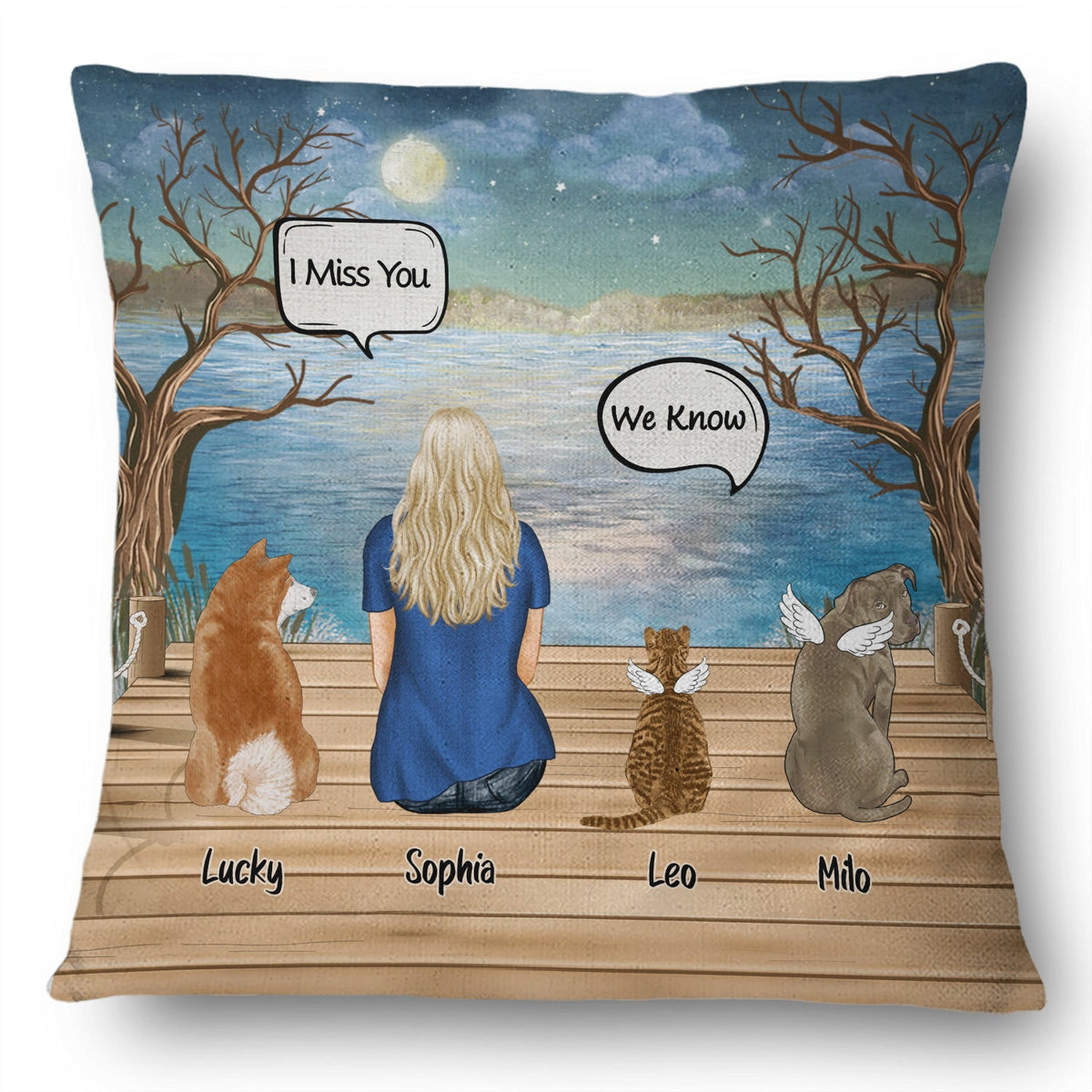 Still Talk About You Couple Dog Loss Cat Loss Pet - Memorial Gift - Personalized Custom Pillow