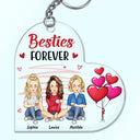 Always Sisters Besties Forever - Birthday Gifts For Best Friends, BFF, Brothers, Siblings, Colleagues - Personalized Custom Acrylic Keychain