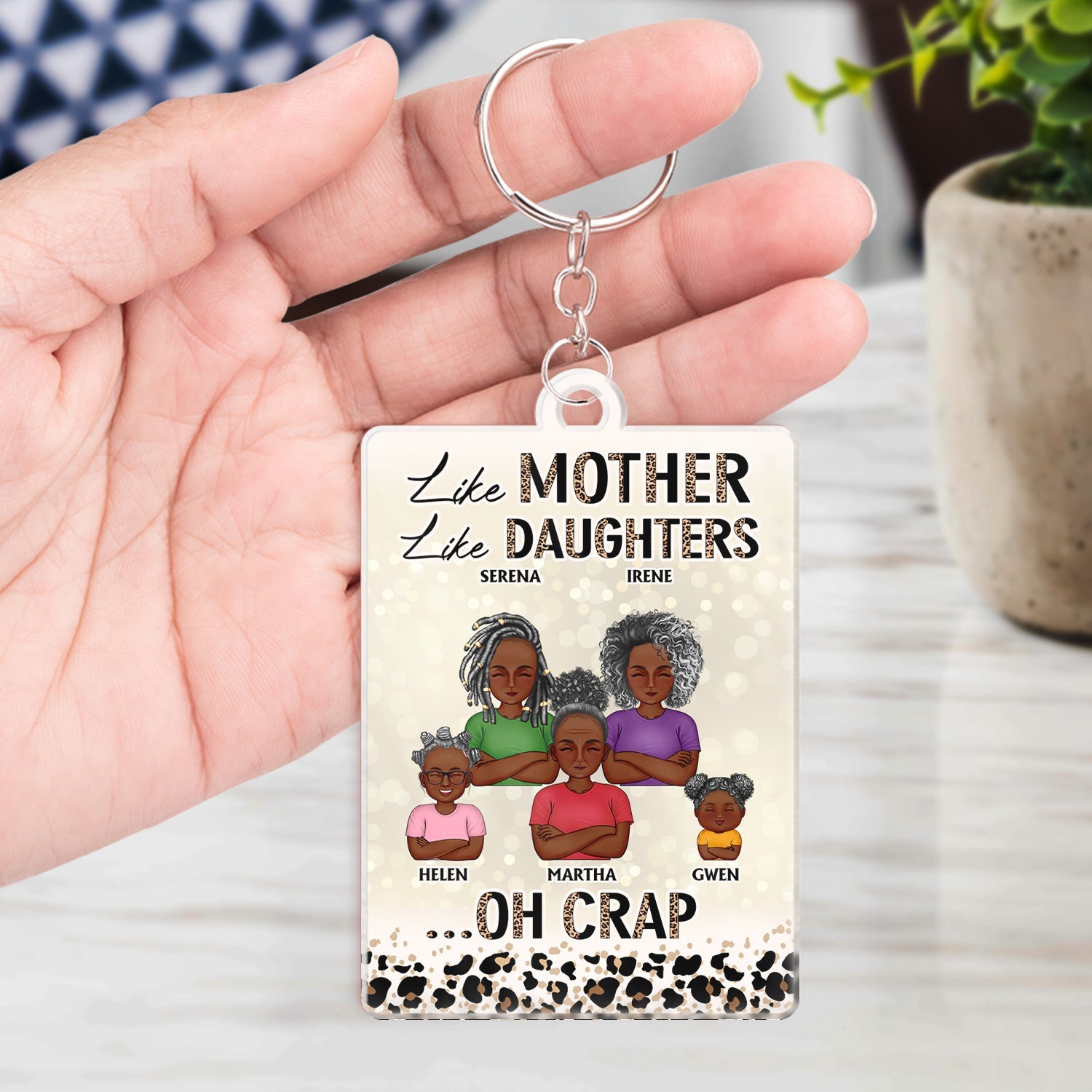 Behind Every Crazy Daughter Is A Mother Who Made Her That Way - Birthday, Loving Gift For Mommy, Mother, Grandma, Grandmother - Personalized Custom Acrylic Keychain