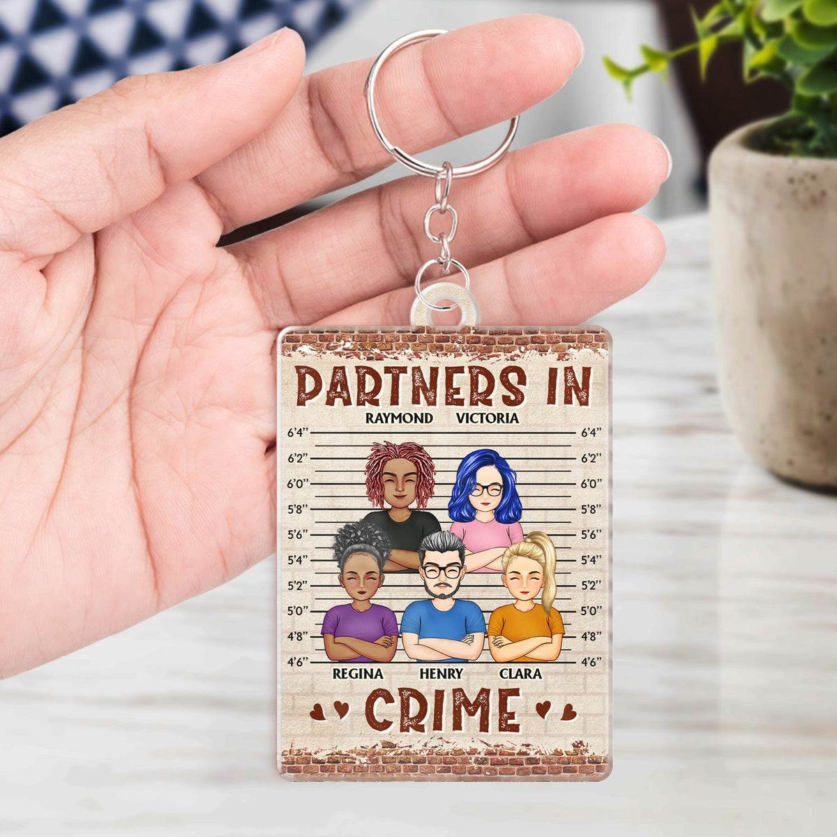 If We Get Caught Partners In Crime - Birthday Gifts For Best Friends, BFF, Brothers, Siblings, Colleagues - Personalized Custom Acrylic Keychain