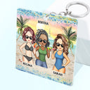 I Love You To The Beach And Back Best Friends - Bestie BFF Gift - Personalized Custom Rectangle Acrylic Keychain