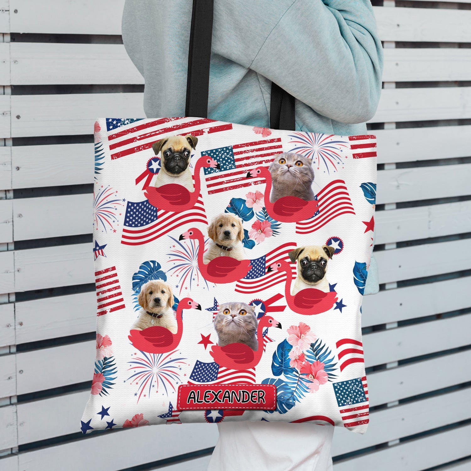 Custom Photo Funny Pet Face - Gift For Women, Dog And Cat Lovers - Personalized Zippered Canvas Bag