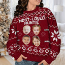 Custom Photo Most Loved Nana - Christmas, Loving Gift For Mom, Mother, Mama, Grandma, Grandmother - Personalized Unisex Ugly Sweater