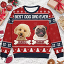 Custom Photo Feliz Navidog - Christmas Gift For Dog Lovers, Cat Lovers - Personalized Unisex Ugly Sweater