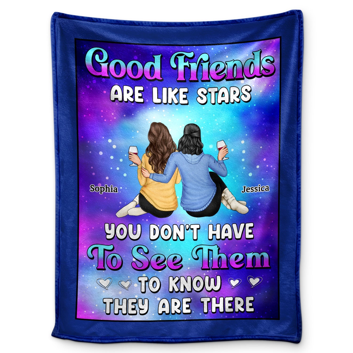 Good Friends Are Like Stars - Loving Gifts For Besties, Best Friends - Personalized Fleece Blanket