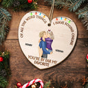 Of All The Weird Things Kissing Couple - Christmas Gift For Couples, Husband, Wife - Personalized Custom Shaped Wooden Ornament