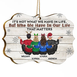 It's Not What We Have - Christmas Gifts For Besties, Best Friends - Personalized Medallion Wooden Ornament