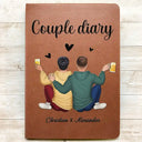 Our First Year Couple Anniversary - Personalized Leather Journal