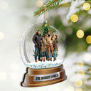 Family - Custom Photo Family Snow Globe Winter Theme - Personalized 2-Layered Mix Ornament