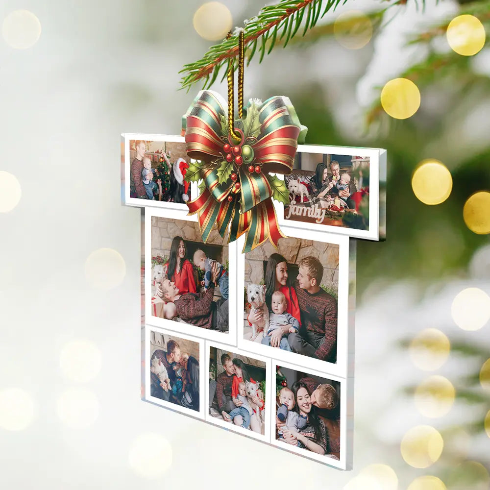 Family - Custom Photo Family Bestie Colleagues Gift Shape - Personalized Custom Shaped Acrylic Ornament