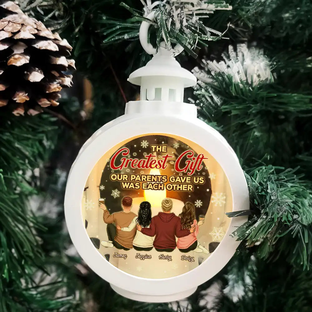 Gift For Sibling - Sibling Cousin The Greatest Gift Our Parents Gave Us - Personalized Candlelight Lantern Ornament