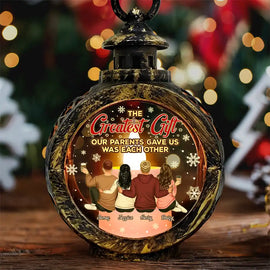 Gift For Sibling - Sibling Cousin The Greatest Gift Our Parents Gave Us - Personalized Candlelight Lantern Ornament