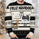 Pet Lovers - Christmas Funny Walking Dog Cat Pet Lover Happy Pawlidays - Personalized Unisex Ugly Sweater