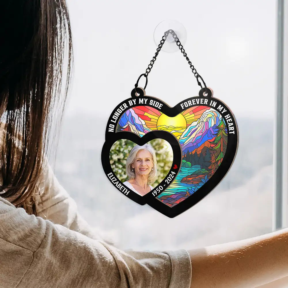 Memorial, Family - Custom Photo Memorial Your Wings Were Ready - Personalized Window Hanging Suncatcher Ornament