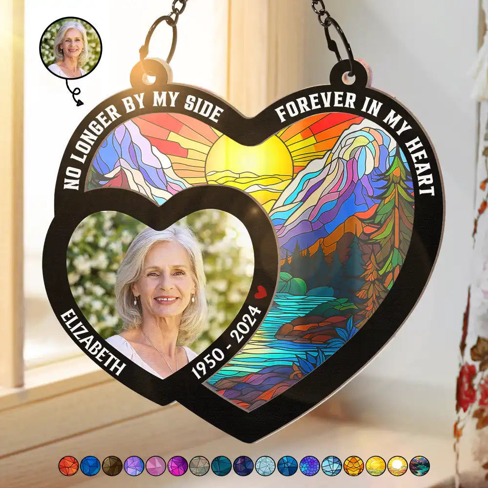 Memorial, Family - Custom Photo Memorial Your Wings Were Ready - Personalized Window Hanging Suncatcher Ornament