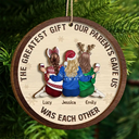 The Greatest Gift Our Parents Gave Us Family Sisters Brothers - Personalized 2-Layered Wooden Ornament