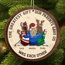 The Greatest Gift Our Parents Gave Us Family Sisters Brothers - Personalized 2-Layered Wooden Ornament