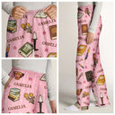 Custom Name Reading Book Lover Books Pattern - Personalized Pajama Pants