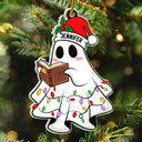 Reading - Colorful Light Christmas Ghost Love Reading Book - Personalized Custom Shaped Acrylic Ornament