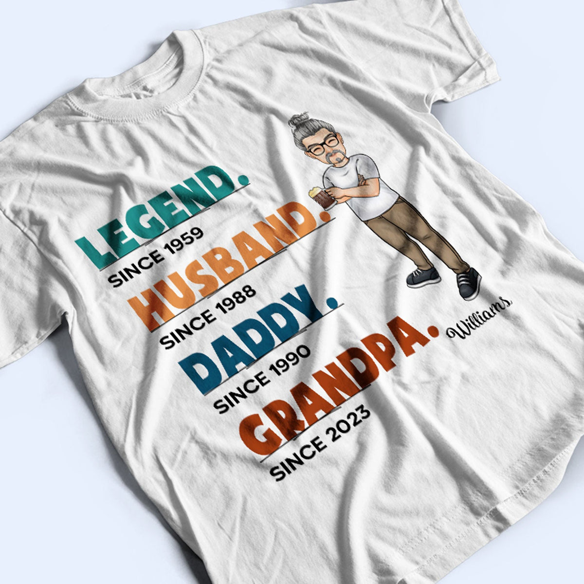 Legend Husband Daddy - Gift For Dad, Father - Personalized Custom T Shirt