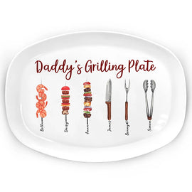 Daddy Grilling Master - Personalized Plate