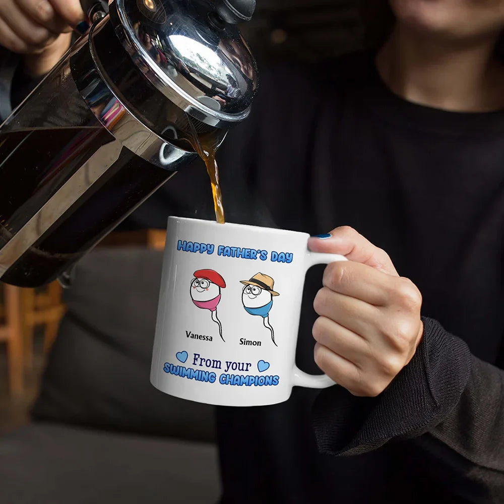 Dad We're Glad We Shot Out Of Yours - Personalized Mug