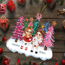 Christmas Trees Y2K Besties Sisters Best Friends - Personalized Cutout Acrylic Ornament