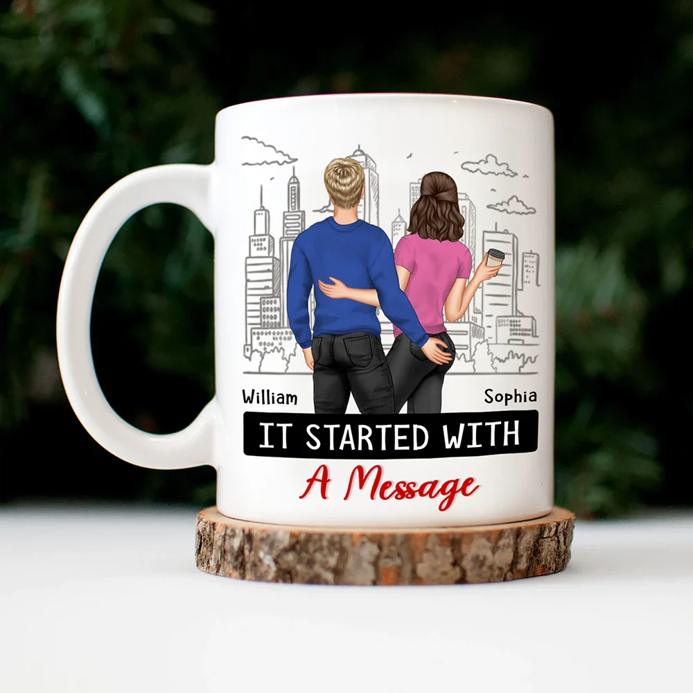 Started With A Message Couples - Personalized Mug