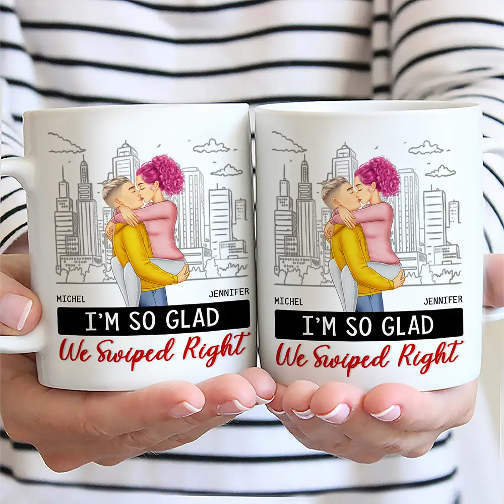 Christmas,Gift For Couples,Gift For Husband,Gift For Wife,Gift For Boyfriend,Gift For Girlfriend,Funny - It Started With A Message Couples - Personalized Mug