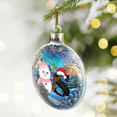 Gift For Kids - Snowman Monogram - Personalized Custom Shaped Acrylic Ornament