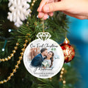 Gift For Couples,Christmas,Gift For Husband,Gift For Wife,Gift For Boyfriend,Gift For Girlfriend,Happy - Custom Photo First Christmas As Mr & Mrs Couples - Personalized Custom Shaped Acrylic Ornament