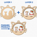 Christmas,Cat Lovers,Happy - Whisker Wonderland Cat Lovers - Personalized 2-Layered Mix Ornament