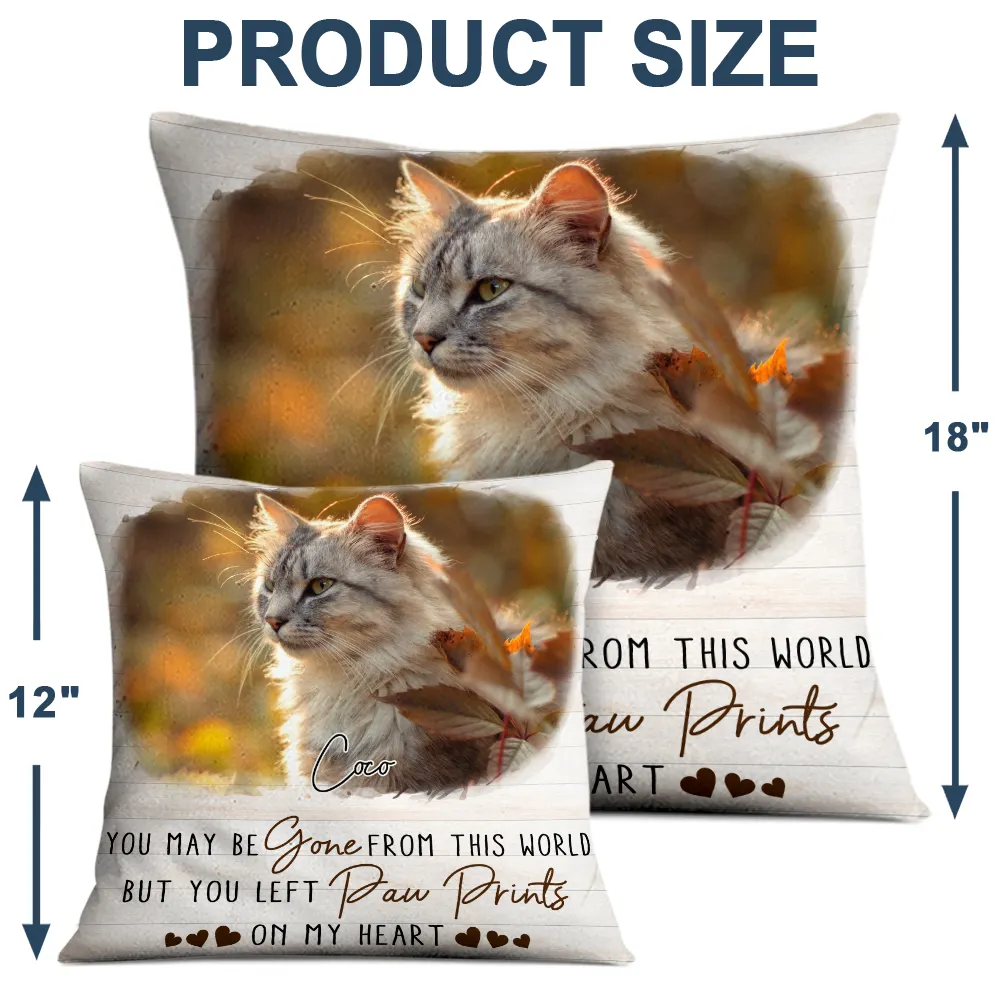 Memorial,Custom Photo,Pet Lovers,Dog Lovers,Cat Lovers,Sad,Continue Shopping - Custom Photo Dog Cat Pet Memorial I'm Right Here In Your Heart - Personalized Pillow