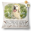 Memorial,Custom Photo,Pet Lovers,Dog Lovers,Cat Lovers,Sad,Continue Shopping - Custom Photo Dog Cat Pet Memorial I'm Right Here In Your Heart - Personalized Pillow