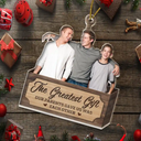 Gift For Brothers, Gift For Sibling - Custom Photo There Is No Greater Gift Than Brothers - Personalized Cutout Acrylic Ornament