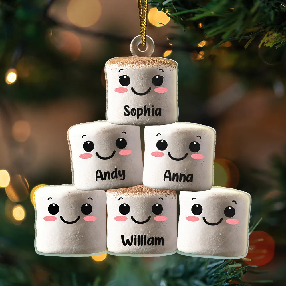 Christmas,Family,Funny - It's A Marshmallow World In The Winter - Personalized Cutout Acrylic Ornament