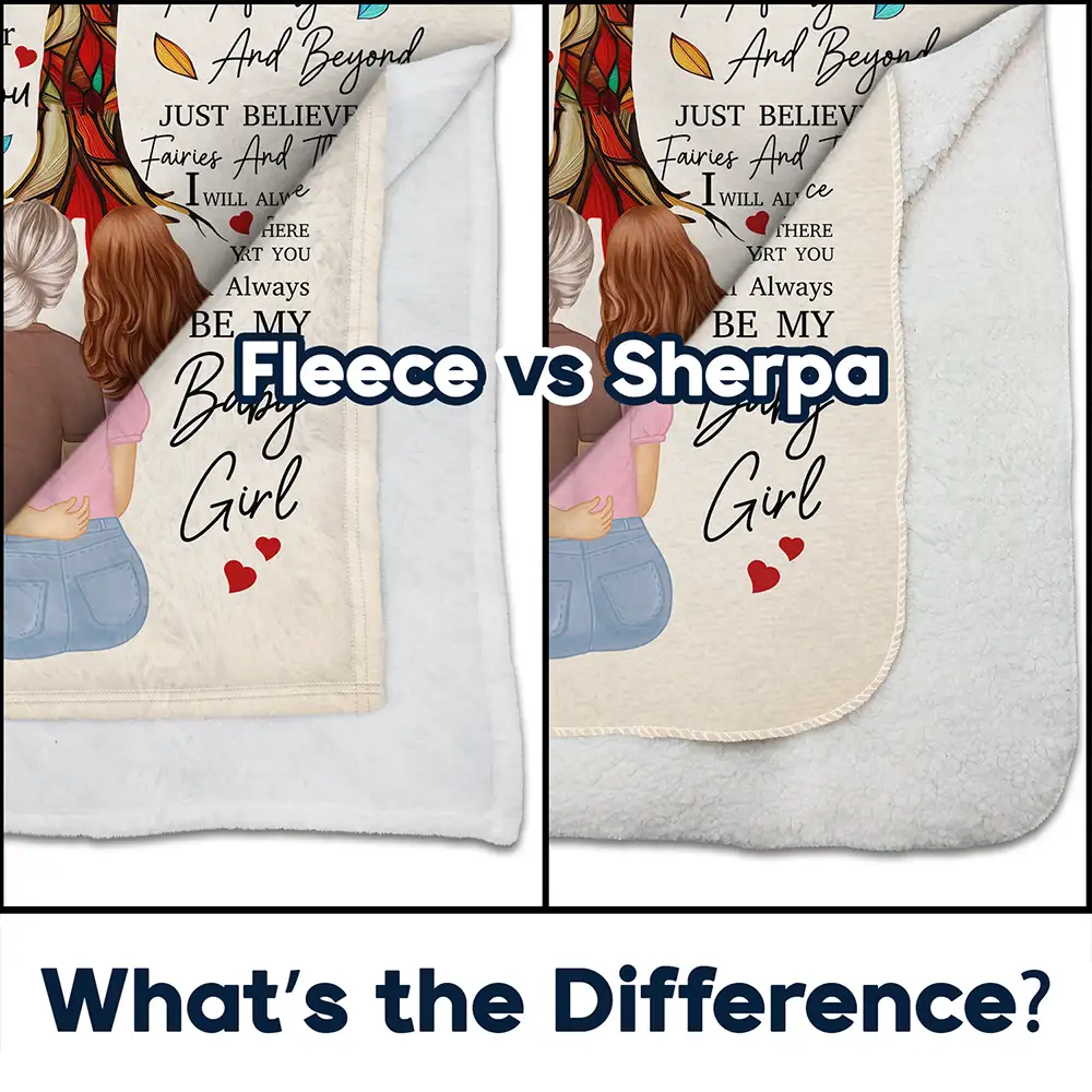 Gift For Daughter, Gift For Kids, Gift For Women - You Will Always Be My Baby Girl - Personalized Fleece Blanket, Sherpa Blanket