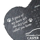 Memorial,Pet Lovers,Dog Lovers,Sad - Dog Paw It Broke My Heart To Lose You Calendar - Personalized Heart Memorial Garden Stone