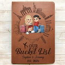 Travel, Gift For Couples, Gift For Husband, Gift For Wife, Gift For Boyfriend, Gift For Girlfriend - Our Bucket List Travel Couple - Personalized Leather Journal