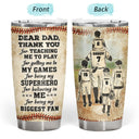 Personalized Baseball Dad And Child Thank You Dad Custom Tumbler