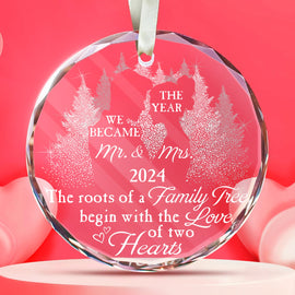 2024 The Year We Became Mr. & Mrs. - AZCS Glass Ornament